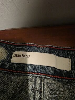 Perry Ellis Dark Blue Jeans with Red Stitching